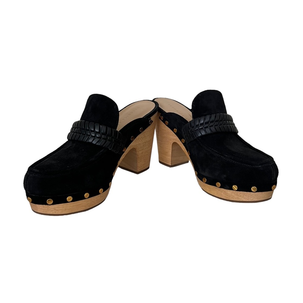 Veronica Beard Delia Clog in black suede